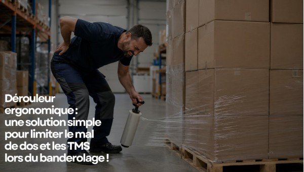 Dérouleur ergonomique : une solution simple pour limiter le mal de dos et les TMS lors du banderolage